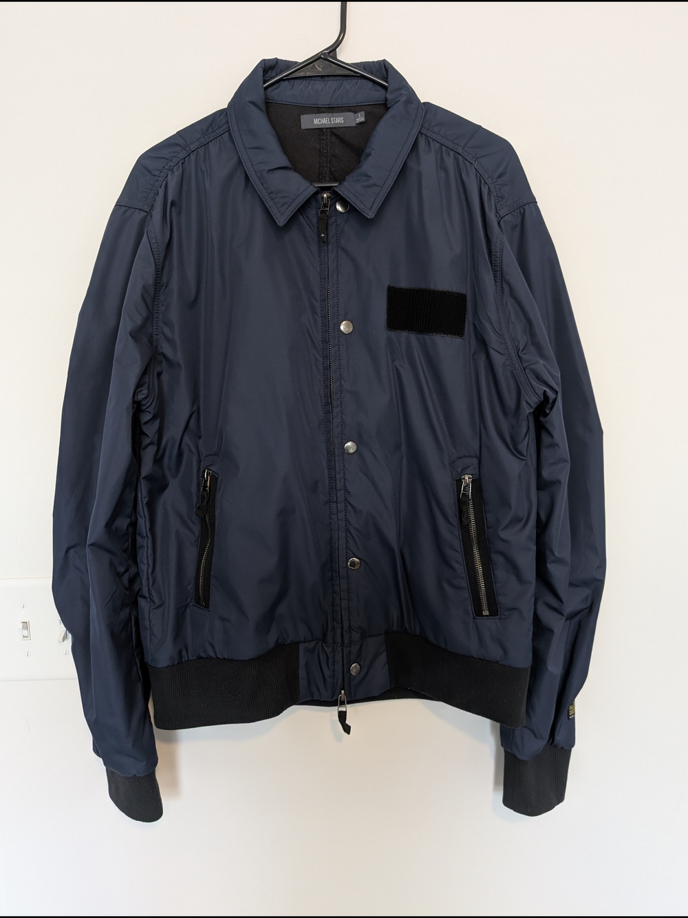 Men's Navy Bomber Jacket by Michael Stars SZ Large